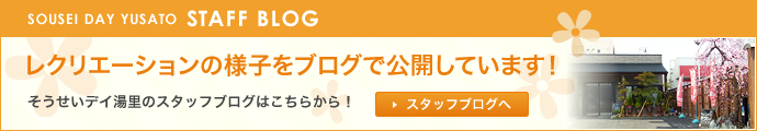レクリエーションの様子をブログで公開しています!そうせいデイ湯里のスタッフブログはこちらから!